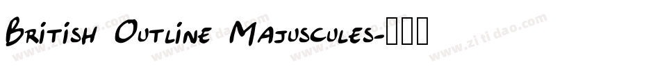 British Outline Majuscules字体转换